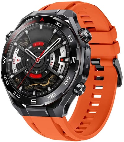 Siliconen bandje - geschikt voor Huawei Watch Ultimate 2 / Watch GT 5 (Pro) 46 mm / GT 6 (PRO) 46mm - oranje