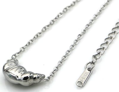Ketting – RVS – croissant – 40-45 cm - Zilverkleurig
