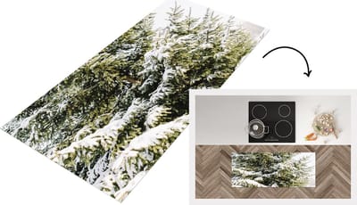 Keukenloper - Loper keuken - Dennenboom - Kerst - Sneeuw - 120x50 cm - Keukenloper vinyl