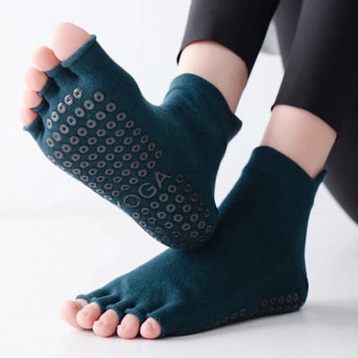 Dames Antislip Yogasokken met Vijf Tenen (Maat 35-41) – Pilates Sokken van Katoen, Ademend en Elastisch | Sportsokken voor Yoga, Fitness, Gym, Dans & Ballet