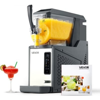 VEVOR Slushmachine 4 liter, slush-ijsmaker 350 W (geen ijs nodig), elektrische margarita-machine met zelfreinigende functie, geschikt voor bevroren margarita's, frappés, milkshakes en shakes.