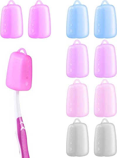 Herbruikbare siliconen tandenborstelkophoezen - Set van 20 voor elektrische en handmatige tandenborstels, ideaal voor reizen, camping en hygiëne in de badkamer