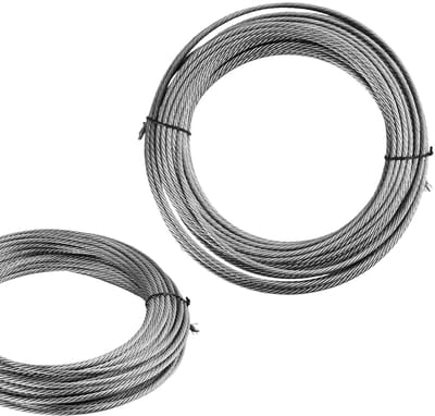 Robuuste RVS Kabelset van 20 m voor Waslijn, Plantenstandaard en Ophangsystemen, Geschikt voor Diverse Toepassingen (7 x 7.4 mm)