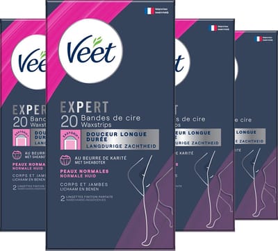 Veet - Expert - Koude Wasstrips - Benen (Normal) 20st - 4 Stuks - Voordeelverpakking