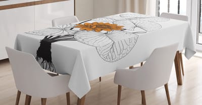 ABAKUHAUS Tafellaken met bloemen – Waterlelie – 140x240 cm – Buiten/Binnen
