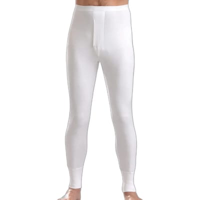 Damart - Lange klassiek gebreide legging met opengewerkte details Thermolactyl - Heren - Wit - S