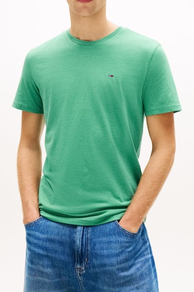 Tommy Jeans T-shirt Tjm Xslim Jaspe Htr Tee Ext Dm0dm20363 L5y Bahama Green Mannen Maat - XXL