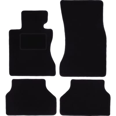 Zwarte velours vloermatten voor: BMW 5 E60 sedan (2003-2010)