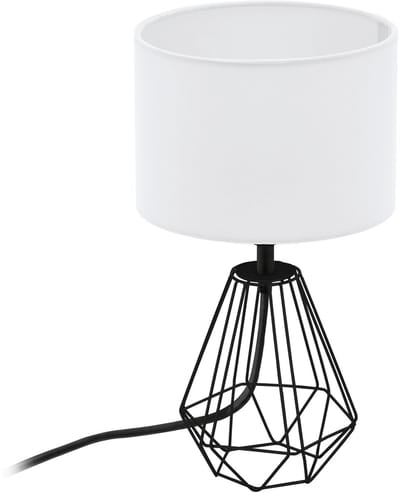EGLO Carlton 2 Tafellamp - E14 - 30,5 cm - Zwart/Wit