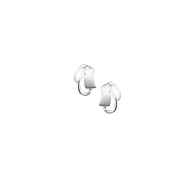YO&NO - Oorbellen - Zilver - Oorknoppen - Fantasie - Mat - 7/9,5mm - Sieraden vrouw - Gerhodineerd - Zilver 925