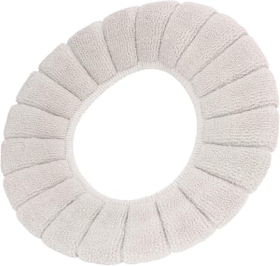 Toiletbrilhoes - Zachte Toiletmat - Comfortabel Thuisgebruik - Wasbaar Verdikt Polyester - 37x43 cm - Beige