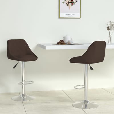 vidaXL - Barstoelen - 2 - st - kunstleer - bruin