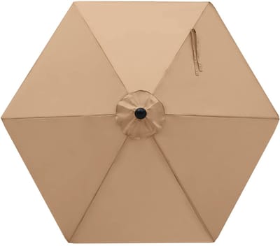Vervangend doek voor een parasol van 2,7 meter met 6 baleinen - Alleen het doek