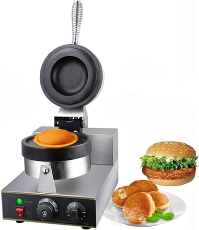 Apparaat voor Burgers - Wafelijzer - Snacks Maken - Dubbelzijdig Verwarmen - 38x28x25 cm - Zilver