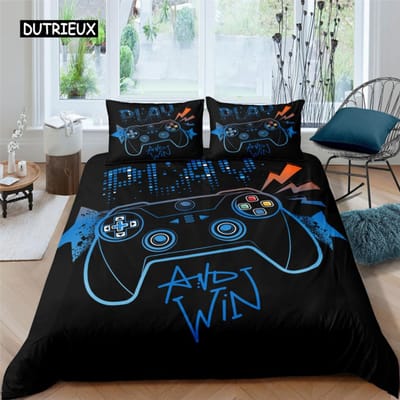 3-delige Gamer Dekbedovertrek Set Beddengoed Queen King Kinderen Jongens Meisjes Bedset Game Dekbedovertrek Dekbedovertrek Polyester Beddengoedset 140x200cm 3pcs