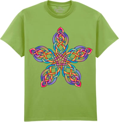 Keltische Knoop Celtic Knot Five Star Flower The Coloured House T-shirt M