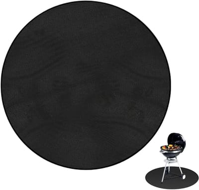 Vuurvaste onderlegger - Hittebescherming mat - Buiten koken - Waterafstotend oppervlak - 60 cm - Zwart