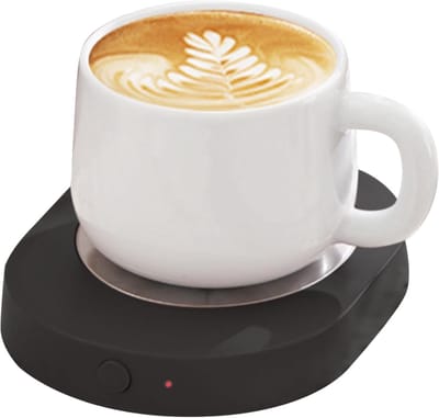 Drankverwarmer Bureau - Warme Drank - Dranken Warm Houden - Thermostatisch Smaakbehoud - 16 x 14.4 cm - Zwart