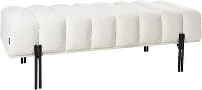 CAREY - Bankje - Gebroken wit - Polyester