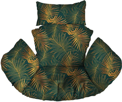 FEROCITY - Hangstoel Kussen XXL - Hangstoelkussen - Tuincocon Kussen - Schommelkussen - Polyester - Palm Groen