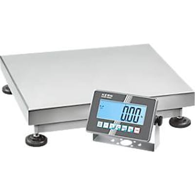 KERN SXC 100K-2LM - Plateauweegschaal van roestvrij staal, weegbereik 60 kg/150 kg, IP68, met legal-for-trade optie
