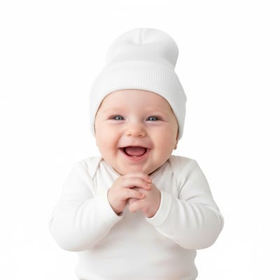 BabyUniverse - Babysmurfmuts - Wit - Zacht - Delicaat