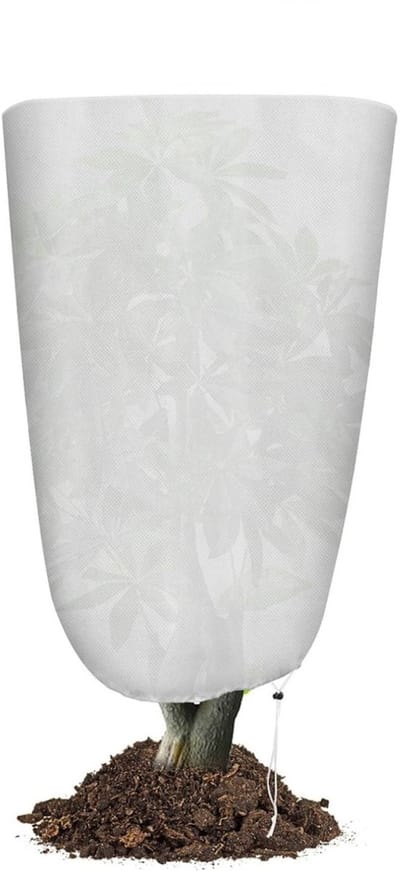 GELLDG Winterbeschermhoes voor planten - Plantenhoes - Winterbeschermhoes met ritssluiting - Bescherming tegen vorst en wind - Herbruikbaar - Geschikt voor potplanten, olijfbomen, palmbomen en grote planten - 120*180 cm - Wit