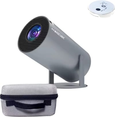 Draagbare WiFi 6 Mini Beamer voor Presentaties - 4K - Android 11 met BT 5.0 - Scherpe Beeldkwaliteit met draagtas
