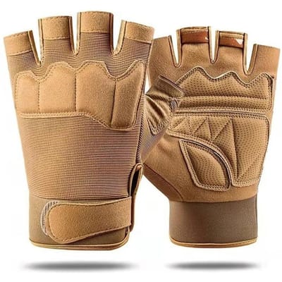 Militaire leger schiethandschoenen zonder vingers Halfvinger heren tactische handschoenen antislip buitensporten fiets rijden fitness handschoenen L