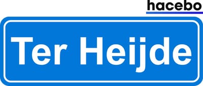 Hacebo - Plaatsnaam Sticker - 29x10 CM - Ter Heijde sticker - Verkeersborden sticker - grappige cadeaus - Ter Heijde