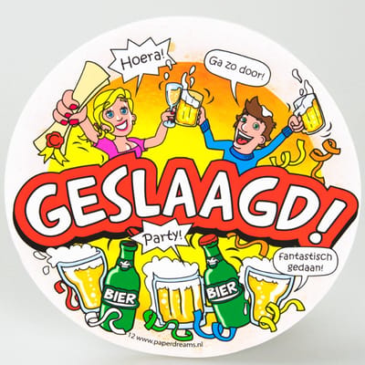 Bierviltjes - Geslaagd School - 6 stuks