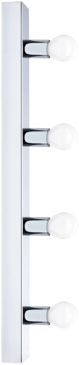 Set LED-spiegellamp Regula II Inclusief fluorescentielampen 4-vlammig IP44 E14 2700K 4x470lm 230V 4x4,5W dimbaar Chroom, Opaal