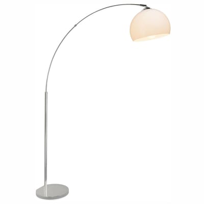 Quvo® Booglamp - Woonkamer Booglamp - Eetkamer Booglamp -Glazen Kap - Wit - 122cm x 30cm x 166cm