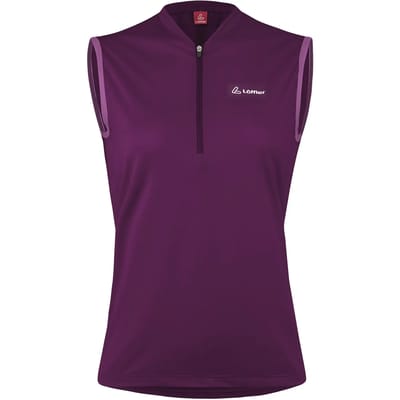 Loeffler Half Zip Plain Mouwloos Fietstrui Paars 44 Vrouw