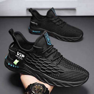 Geweven Zomer Dikke Zool Heren Hardlopen Casual Schoenen Zachte Zool Dunne Mesh Ademend Kokosschaal Koppel Sportschoenen 44 zwart