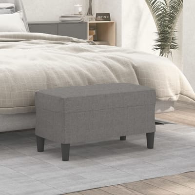 vidaXL - Bankje - 70x35x41 - cm - stof - donkergrijs