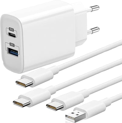 20w usb C Oplader 2 Poorten Universeel - Usb Stekker - Usb lader voor smartphone, tablet, e-reader, smartwatch, koptelefoon, bluetooth speaker