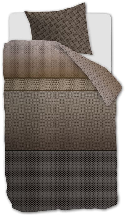 Beddinghouse Carter dekbedovertrek - Eenpersoons - 140 x 200/220 cm - Bruin