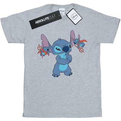 Disney Heren Lilo en Stitch Kleine Duivels T-shirt (Sportgrijs)