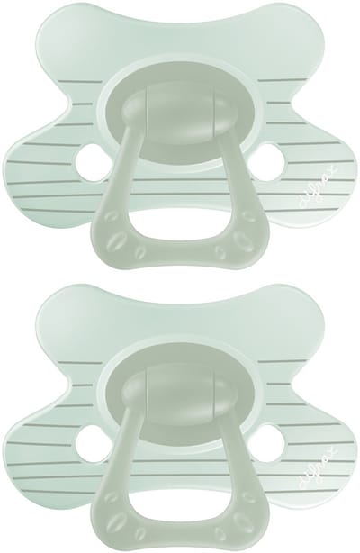 Difrax Fopspeen Natural - 12 tot 18 Maanden - Lichtgroen - 2 Stuks