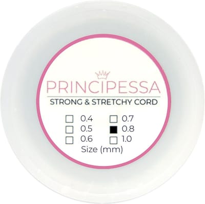 Principessa elastisch transparant rijgdraad, 0.8mm, 7,5 meter, topkwaliteit