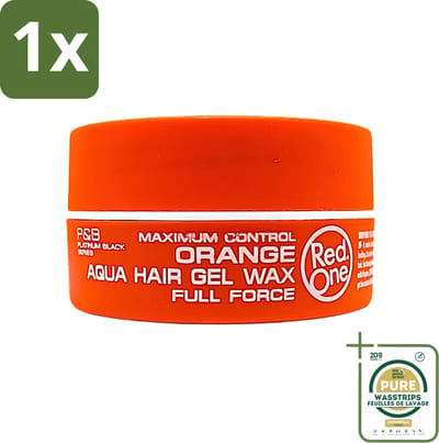 1 x Red One - Haarwax - Aqua Orange - Verfrissende Styling - Voor Sterke Hold & Glanzende Finish - 150 ml- Haarwax - Aqua Orange - Styling - Strong Hold - Glanzende Finish