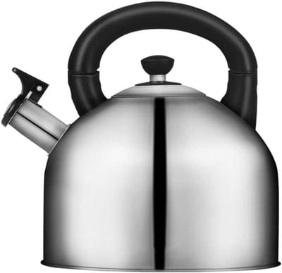 Koffiezetapparaat Ketel - Theepot Waterkoker - Water Koken - Fluit Tuit - 4 Liter - Zilverkleurig