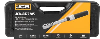 JCB Professionele - Mechanische Momentsleutel 1/4" 1-25Nm – Hoge Precisie, Duurzaam en Gecertificeerd
