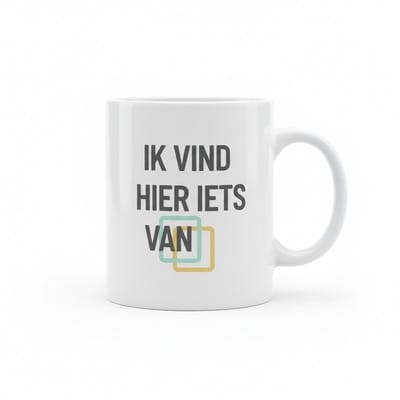 Ik Vind Hier Iets Van Grappige Nederlandse Quote Mok – Sarcastische Tekst Keramische Koffiemok – 330 ml