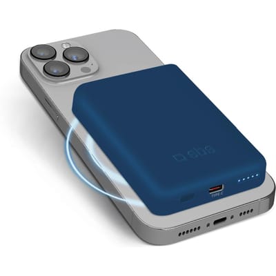 SBS TEBB5000MAG1CB - Powerbank - 5000 mAh - Magnetisch MagSafe - Blauw