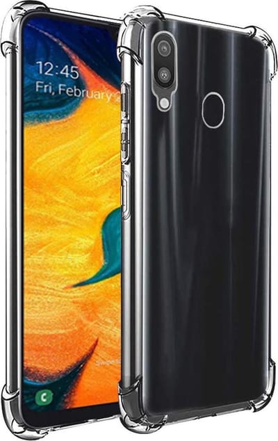 Shockproof Flexibele achterkant Silicone hoesje transparant Geschikt voor: Samsung Galaxy A10S