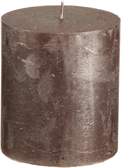 Effen bruine pilaarkaarsen, koper metallic, 70×80mm, set van 4 – decor