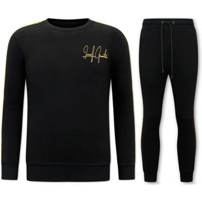 Exclusieve Joggingpak Mannen - Greek Ribbon - Zwart