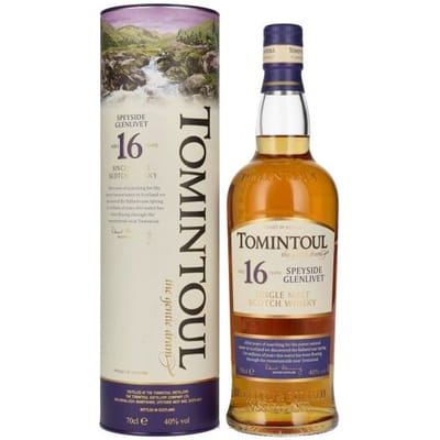 Tomintoul 16 Years Old Single Malt Scotch Whisky 40% Vol. 0,7l in geschenkverpakking